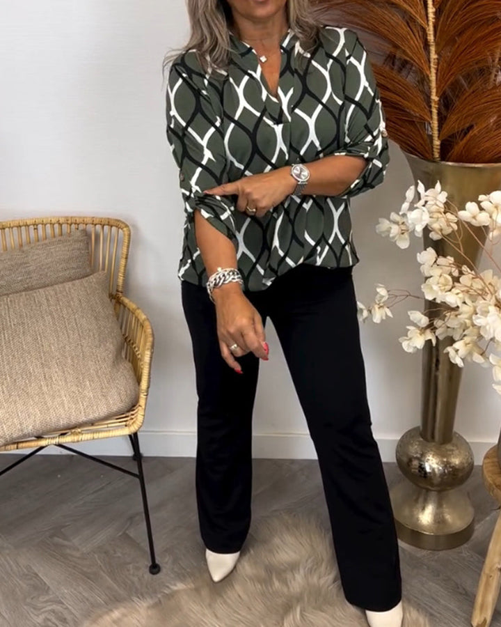Martyna | Blouse à manches longues avec un motif élégant