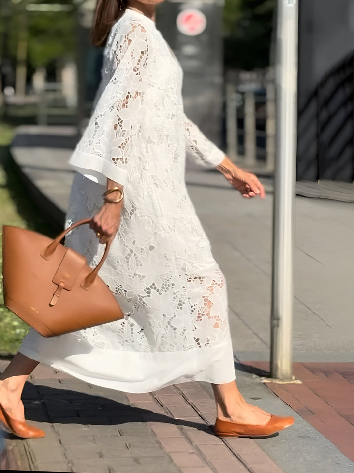Klara | Robe en dentelle brodée pour femme