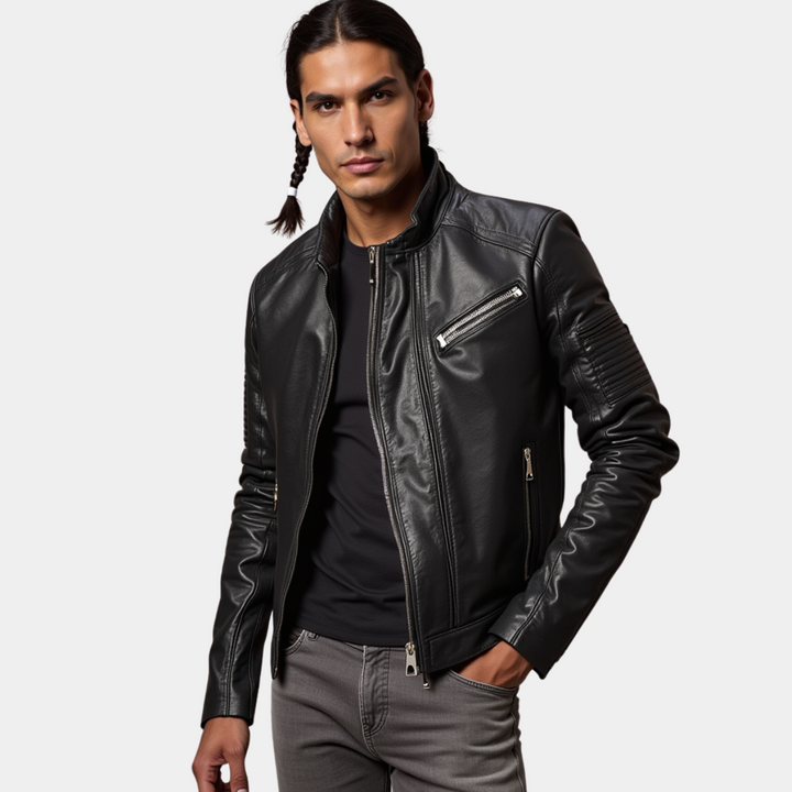 ORLANDO | Veste en cuir décontractée