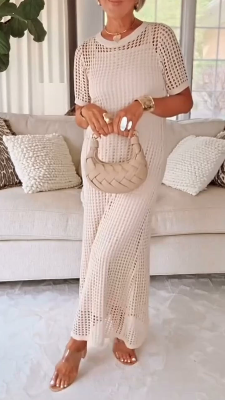 Chloé – Ensemble Élégant à Col Rond