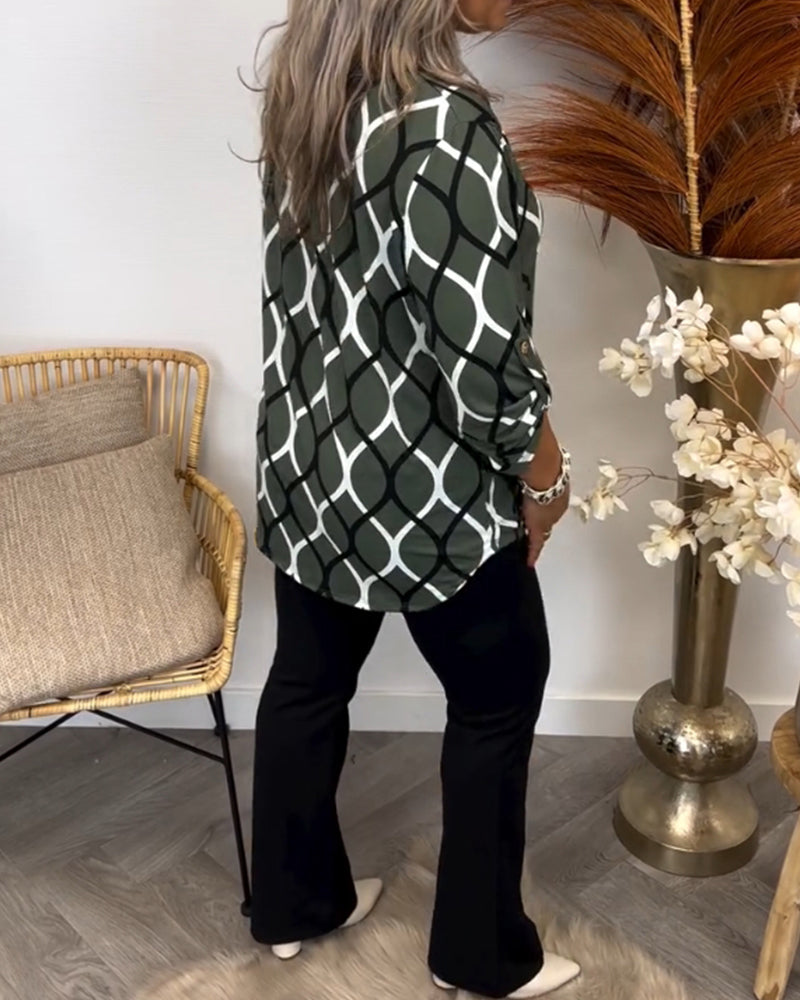 Martyna | Blouse à manches longues avec un motif élégant
