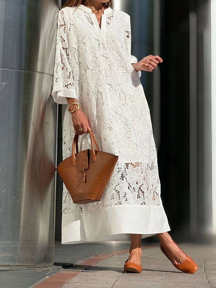 Klara | Robe en dentelle brodée pour femme