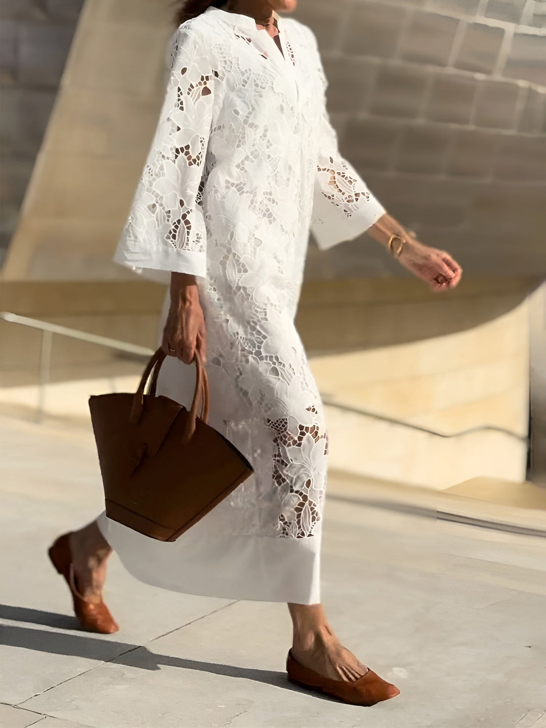 Klara | Robe en dentelle brodée pour femme