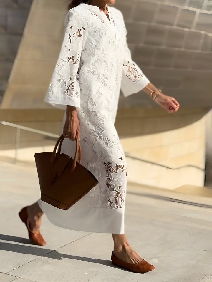 Klara | Robe en dentelle brodée pour femme