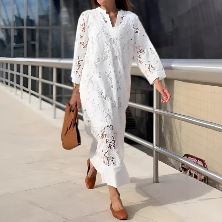 Klara | Robe en dentelle brodée pour femme