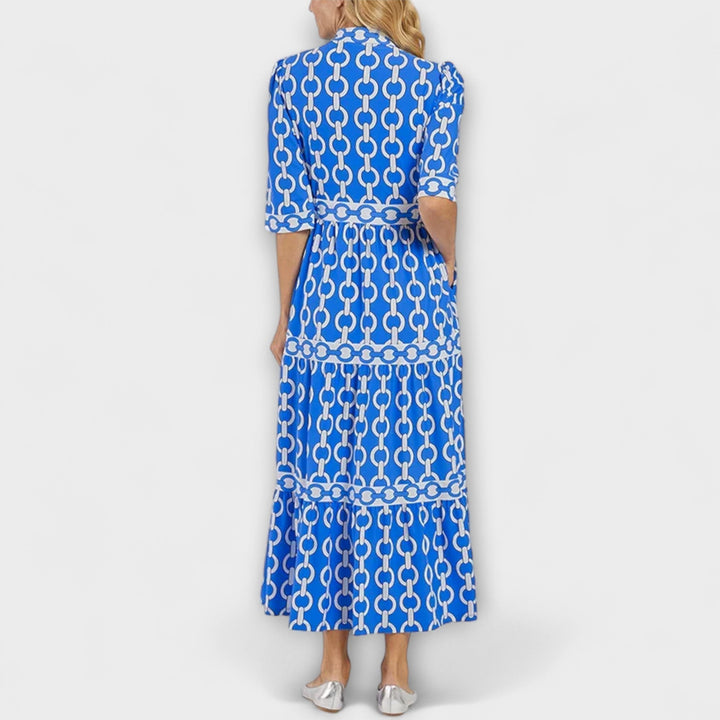 Kinga – Robe Midi avec Motif Chaîne