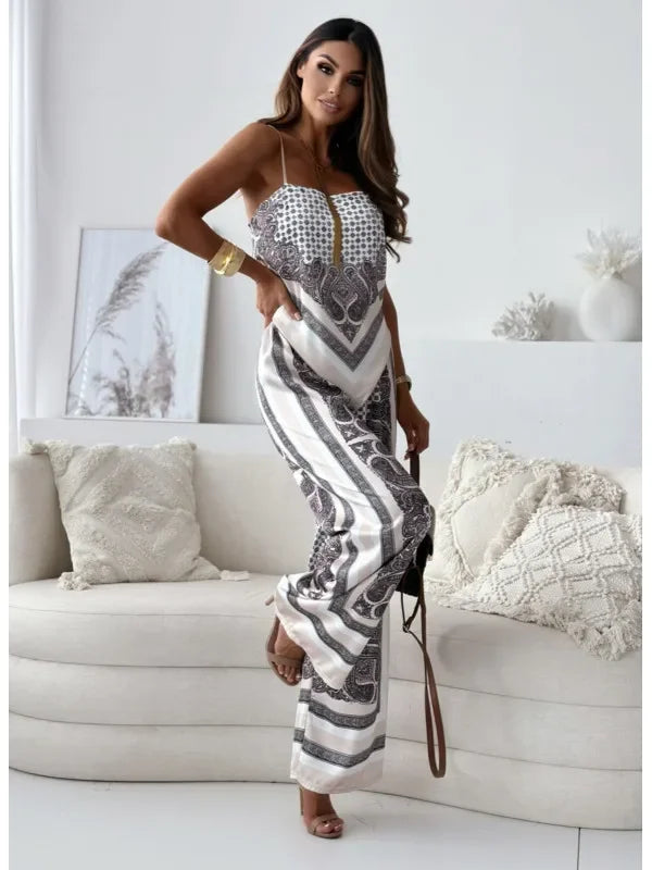 Lena – Ensemble Bicolore Stylé avec Liens