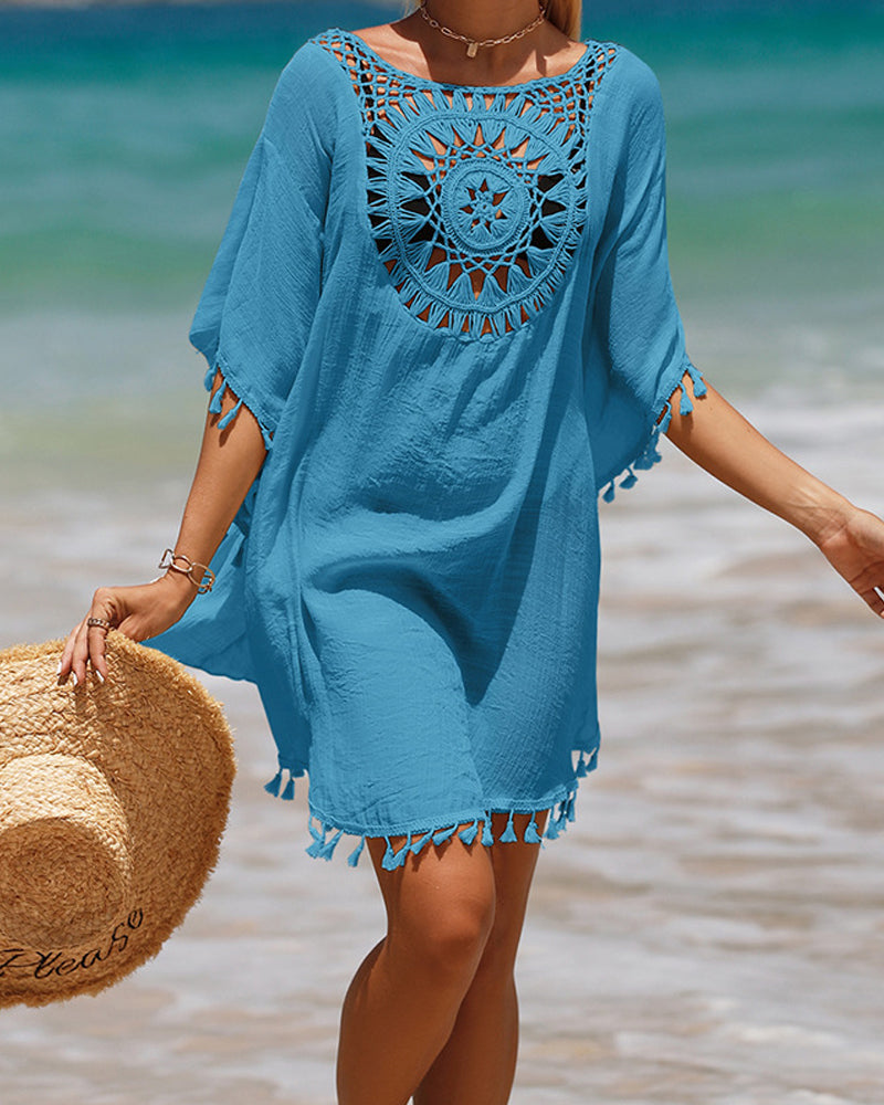 Irmina - Couverture de plage avec pompons