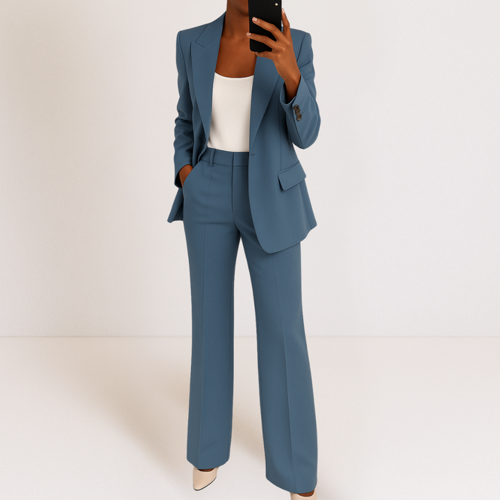 Leonia | Ensemble ajusté de blazer et pantalon