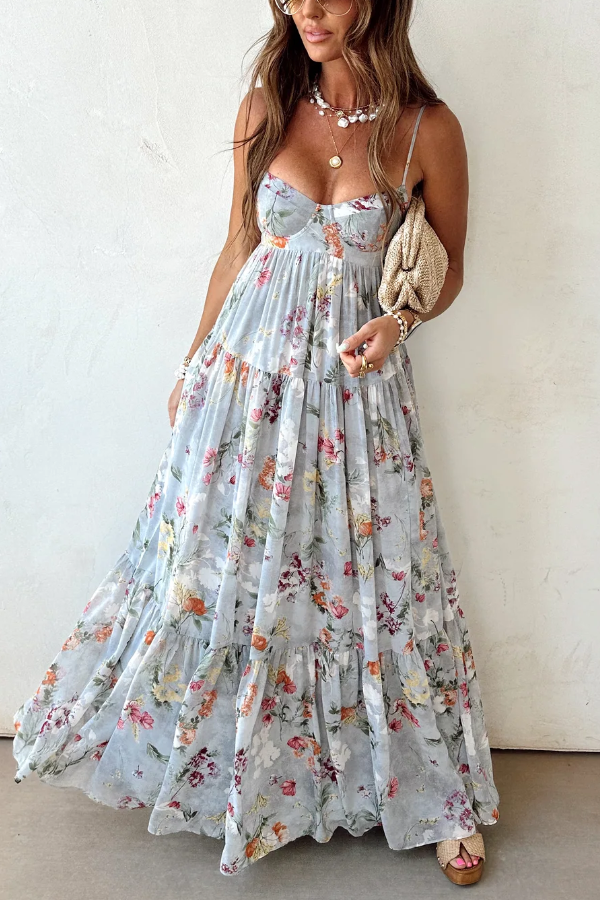 Letizia – Robe Maxi Fleurie Légère