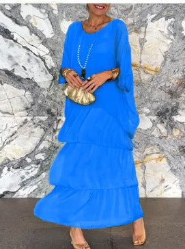 Dorota | Robe Maxi Boho avec Effet Superposé