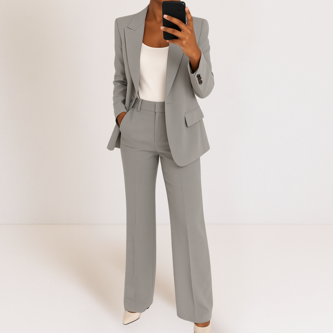 Leonia | Ensemble ajusté de blazer et pantalon