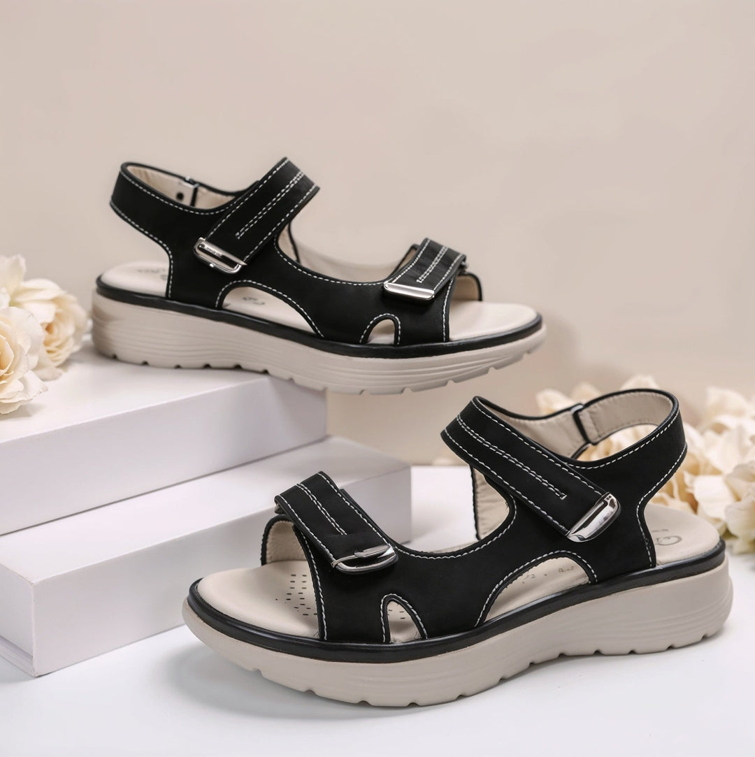 Nancy – Sandales Orthopédiques à Talon Wedge avec Sangles Réglables