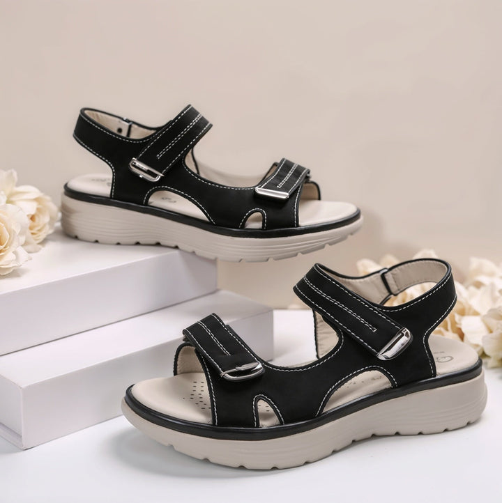 Nancy – Sandales Orthopédiques à Talon Wedge avec Sangles Réglables