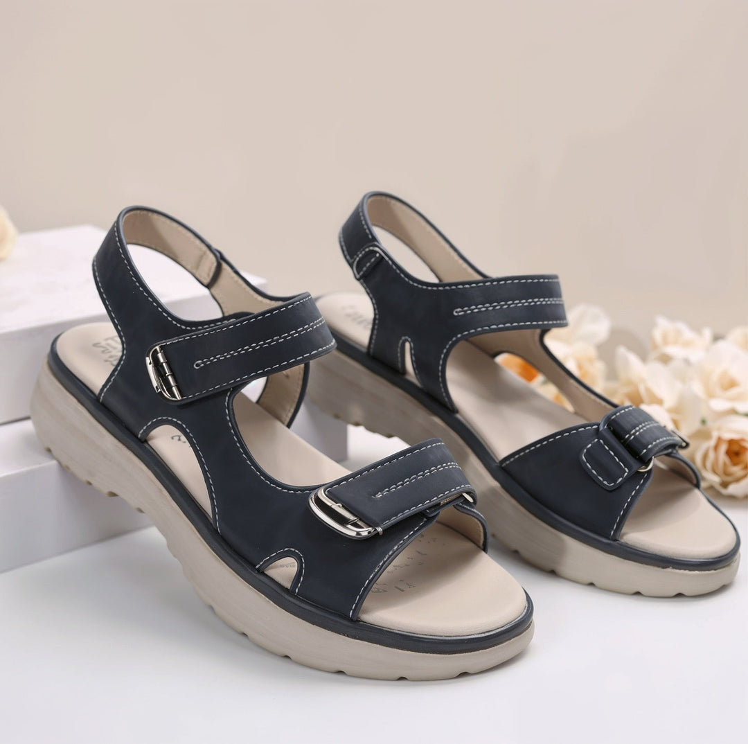 Nancy – Sandales Orthopédiques à Talon Wedge avec Sangles Réglables
