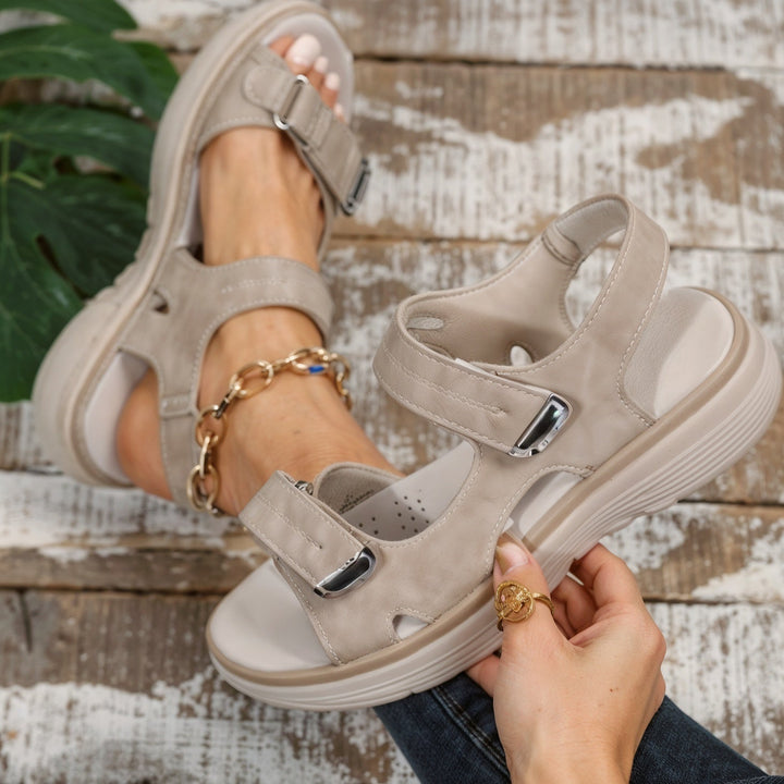 Nancy – Sandales Orthopédiques à Talon Wedge avec Sangles Réglables