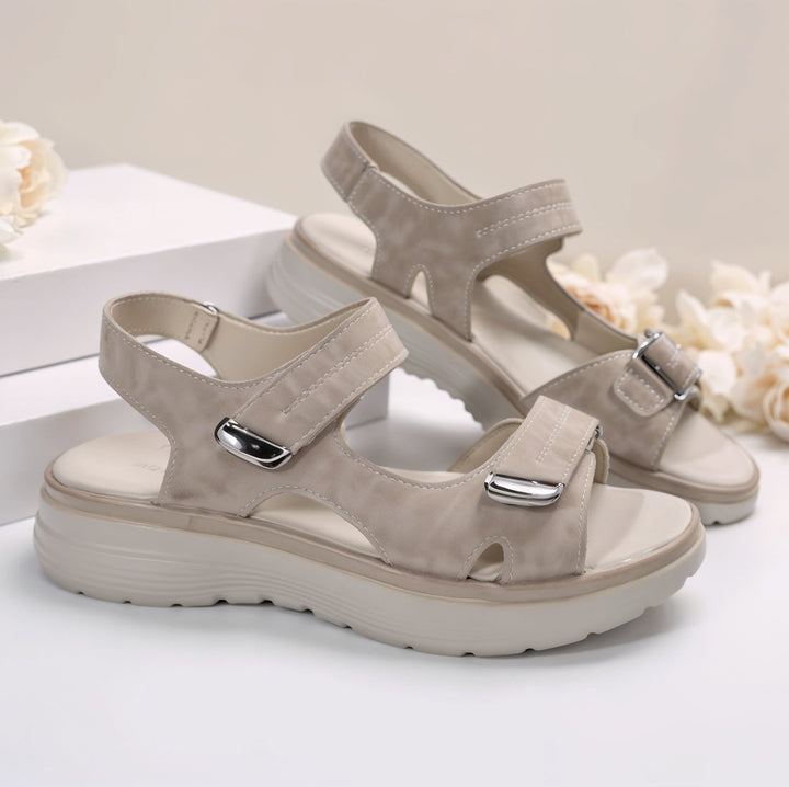 Nancy – Sandales Orthopédiques à Talon Wedge avec Sangles Réglables
