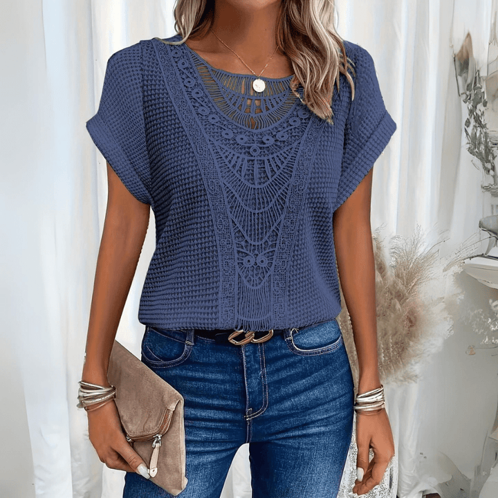 Kamila | Haut en Tricot avec Détail Ajouré