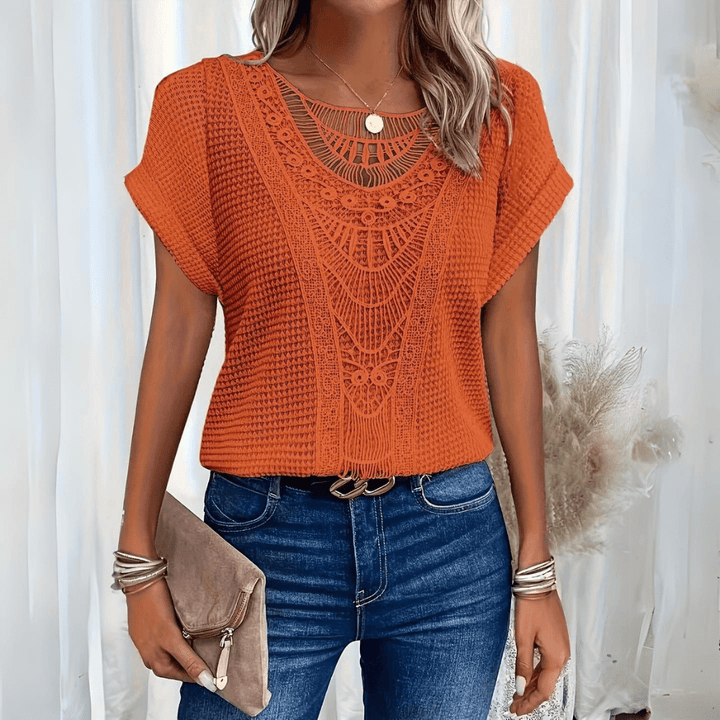 Kamila | Haut en Tricot avec Détail Ajouré