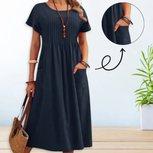 Amelia | Robe Décontractée de Jour avec Poches