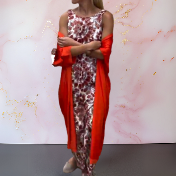 Bożena | Robe Longue Élégante avec Cardigan Ajusté
