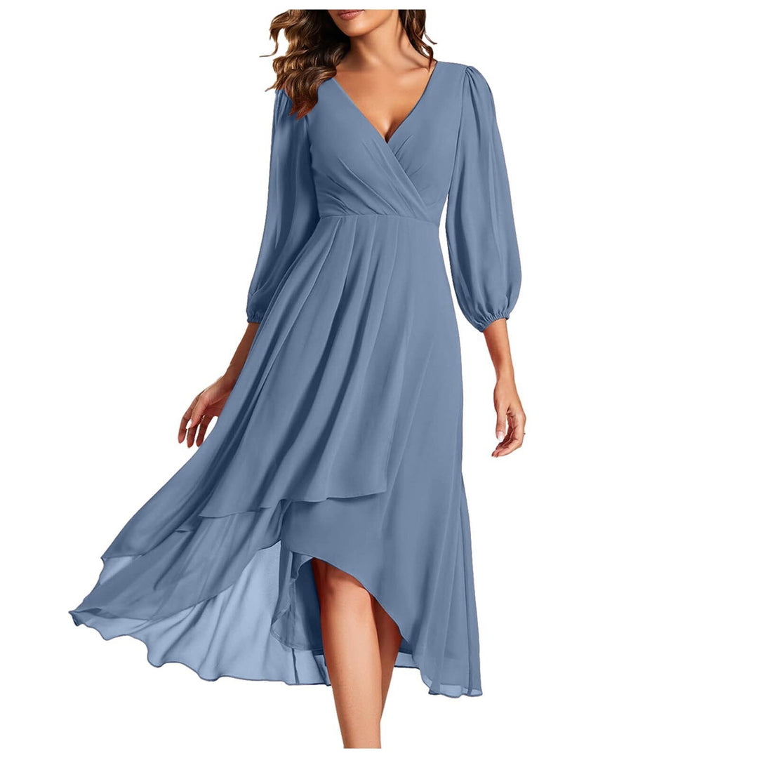 Izabella | Robe à décolleté V et à ourlet asymétrique