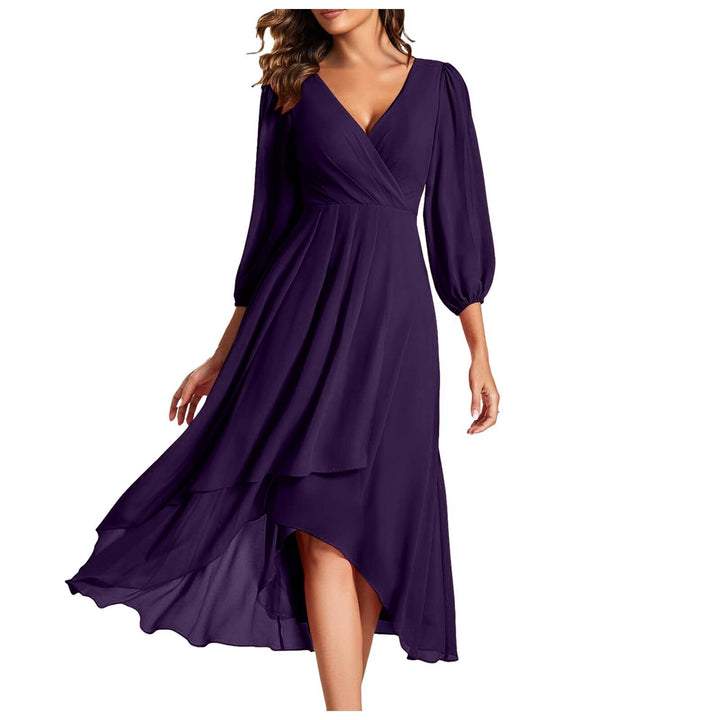 Izabella | Robe à décolleté V et à ourlet asymétrique