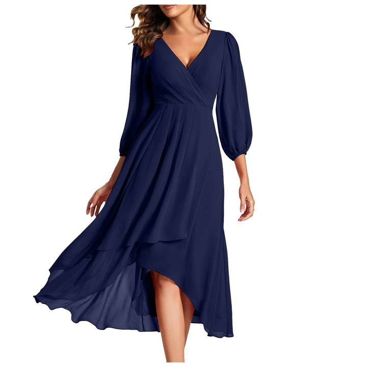 Izabella | Robe à décolleté V et à ourlet asymétrique