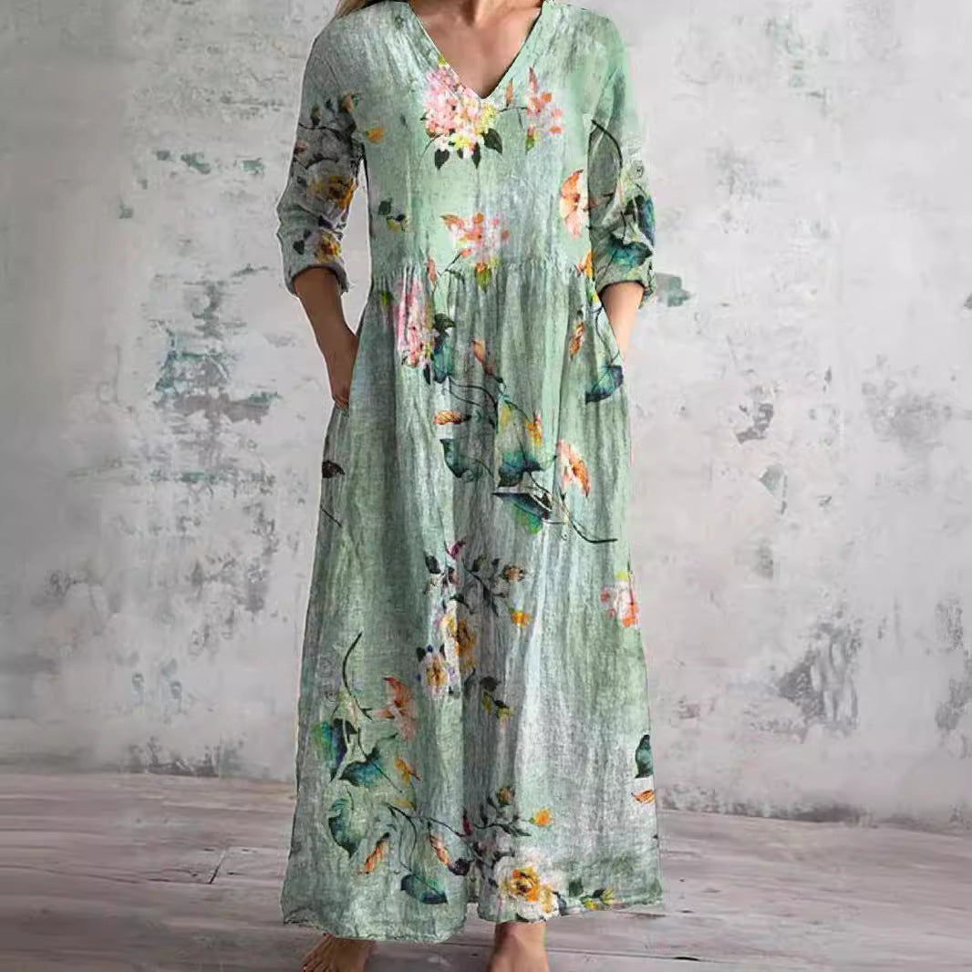 Brygida | Robe d'été élégante et de haute qualité avec motif floral