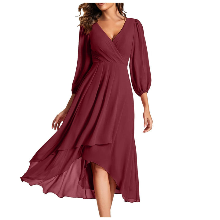 Izabella | Robe à décolleté V et à ourlet asymétrique