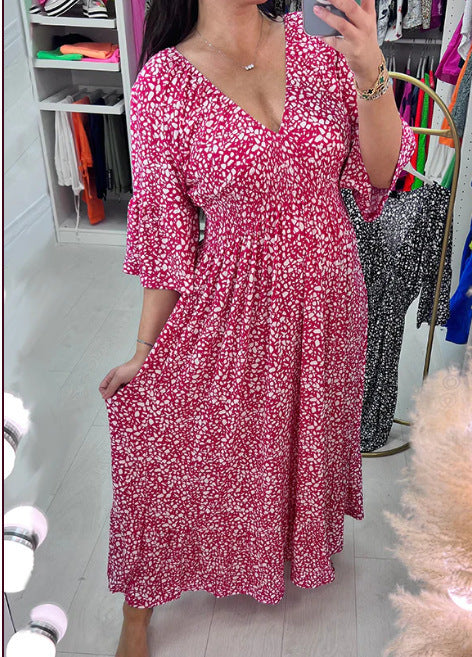 Robe Maxi Aérée – Prairie Corail