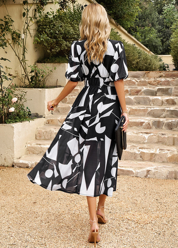 Ruby – Robe Midi Fleurie Élégante