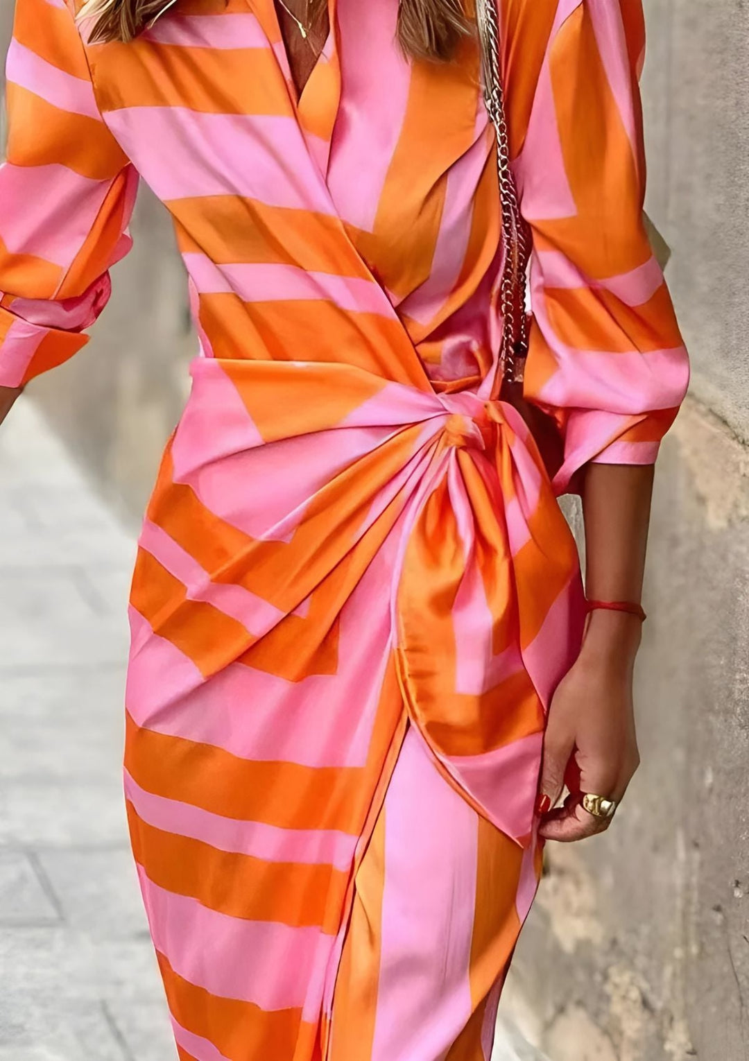Weronika | Robe portefeuille à motifs
