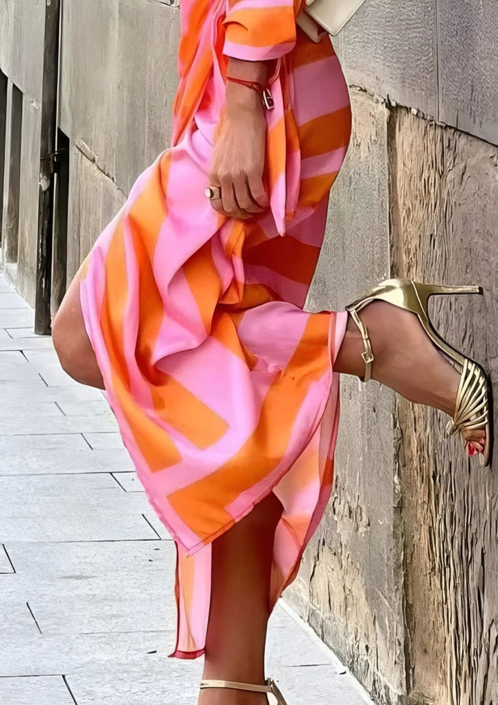 Weronika | Robe portefeuille à motifs