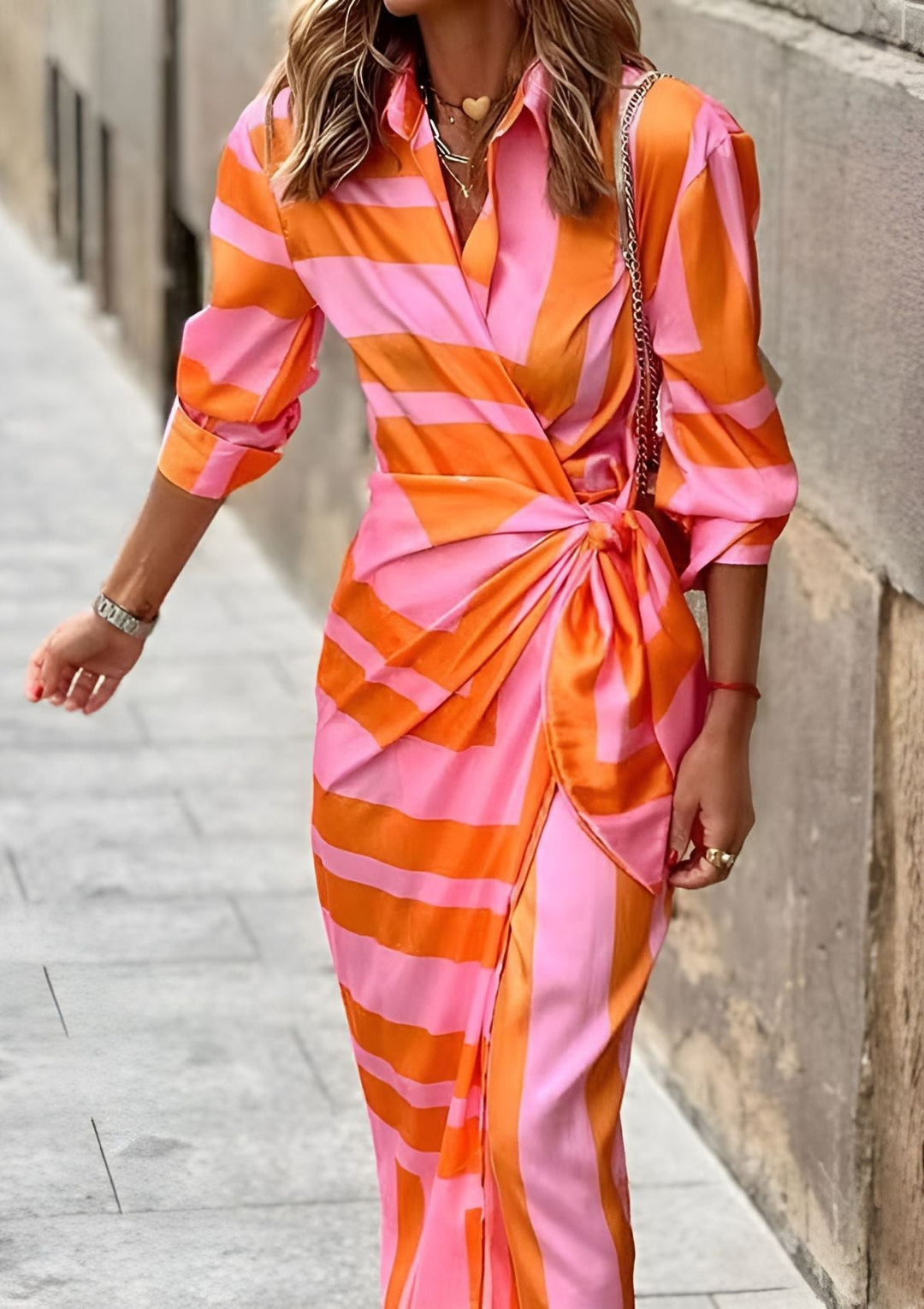 Weronika | Robe portefeuille à motifs