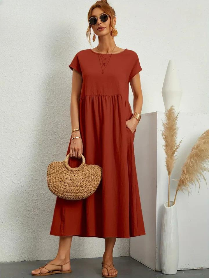 Marcia | Robe d'été en tissu premium au style flottant
