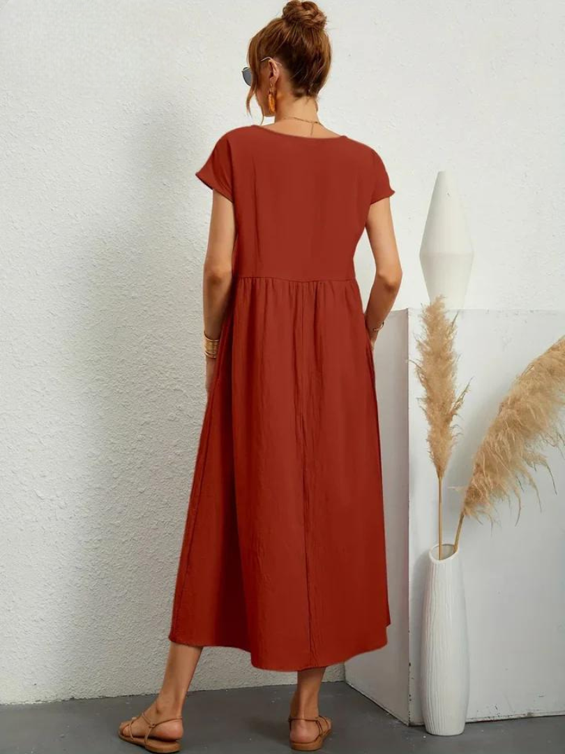 Marcia | Robe d'été en tissu premium au style flottant