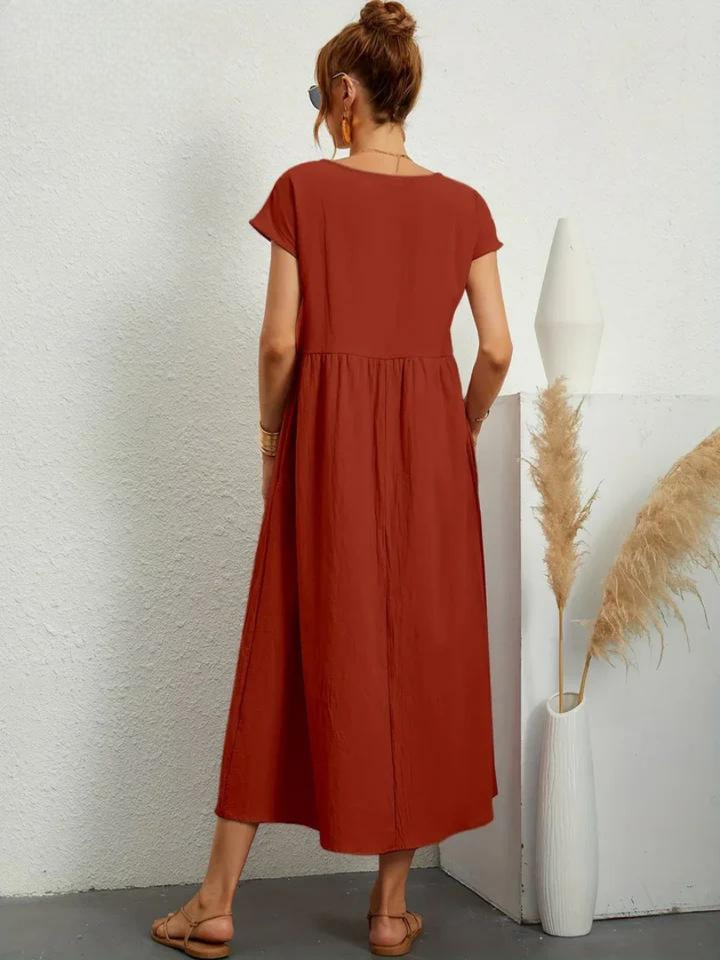 Marcia | Robe d'été en tissu premium au style flottant