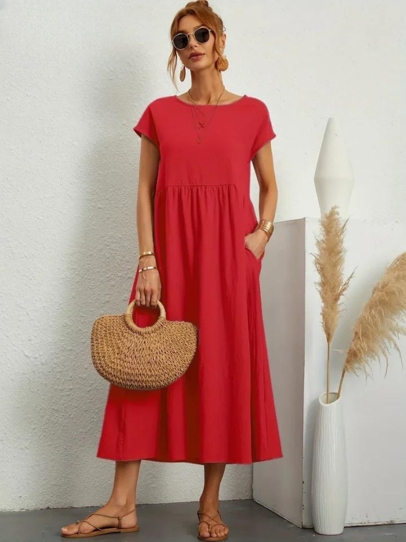 Marcia | Robe d'été en tissu premium au style flottant