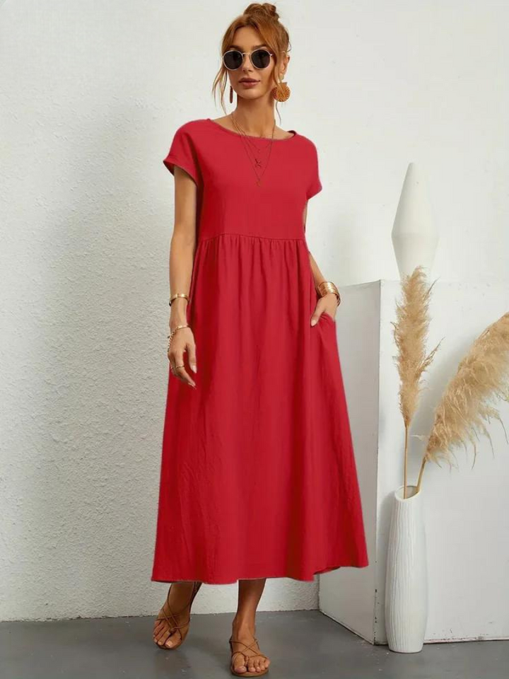 Marcia | Robe d'été en tissu premium au style flottant