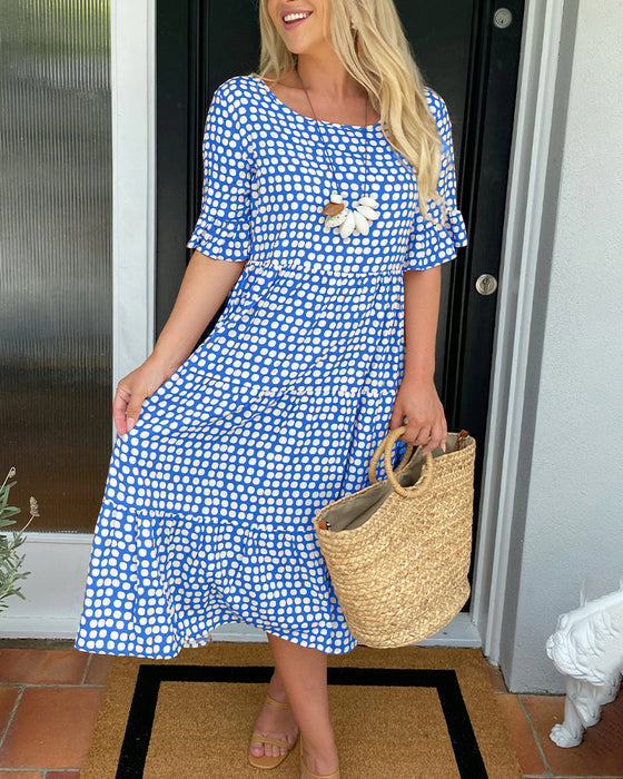 Gitte – Robe Midi Rétro de Style Vintage