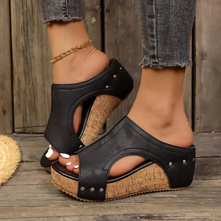 Lumi - Sandales à Talons Épais avec Clous