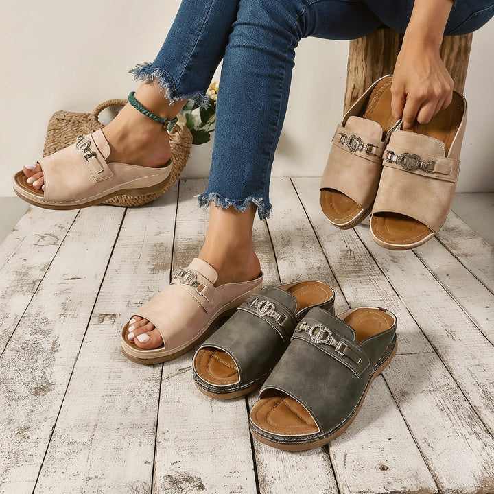 Soleva – Sandales Orthopédiques Légères avec Boucle Décorative
