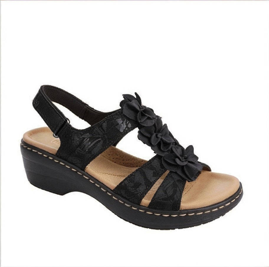 Florie – Sandales orthopédiques pour femmes avec accent floral