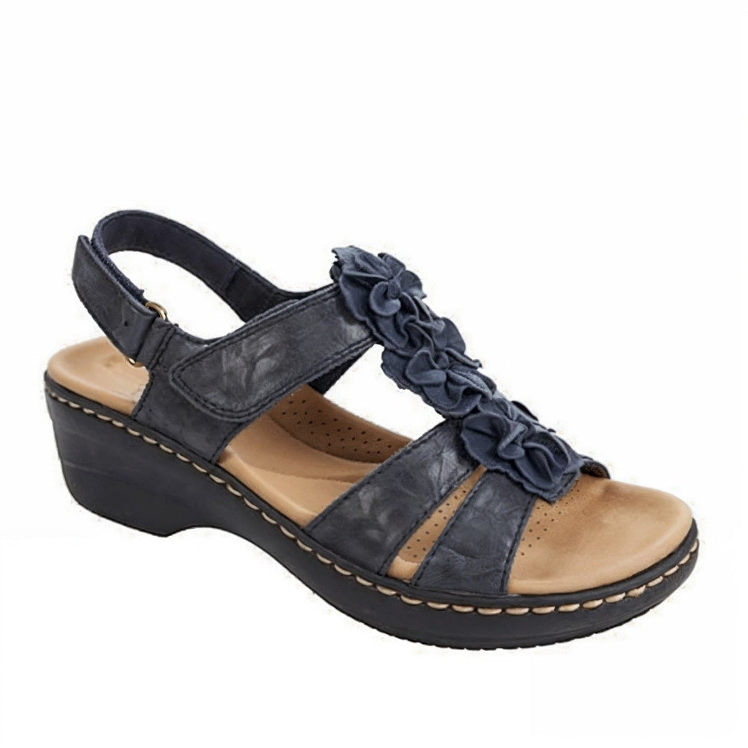 Florie – Sandales orthopédiques pour femmes avec accent floral