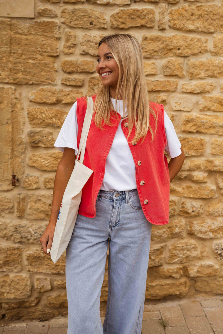 Żaneta | Gilet décontracté avec boutons pour tous les jours