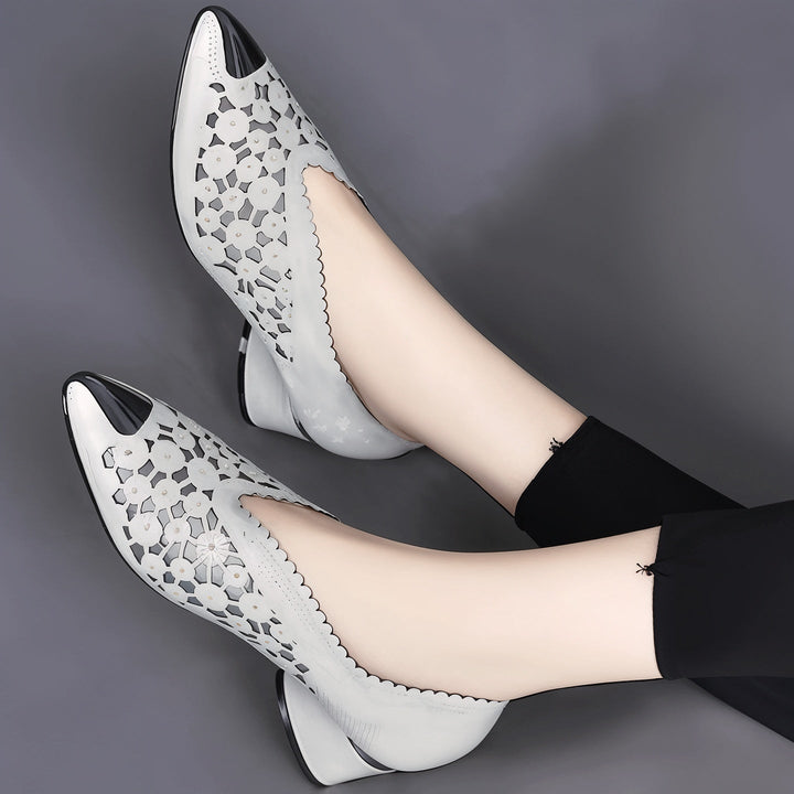 Agatha – Escarpins Orthopédiques Brillants avec Maille et Cristaux