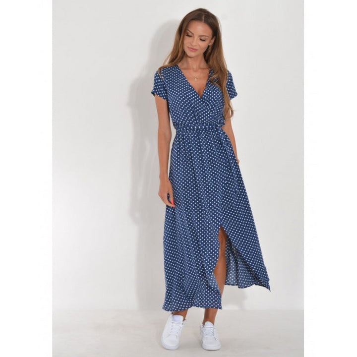 Barbara | Robe midi portefeuille au style affirmé