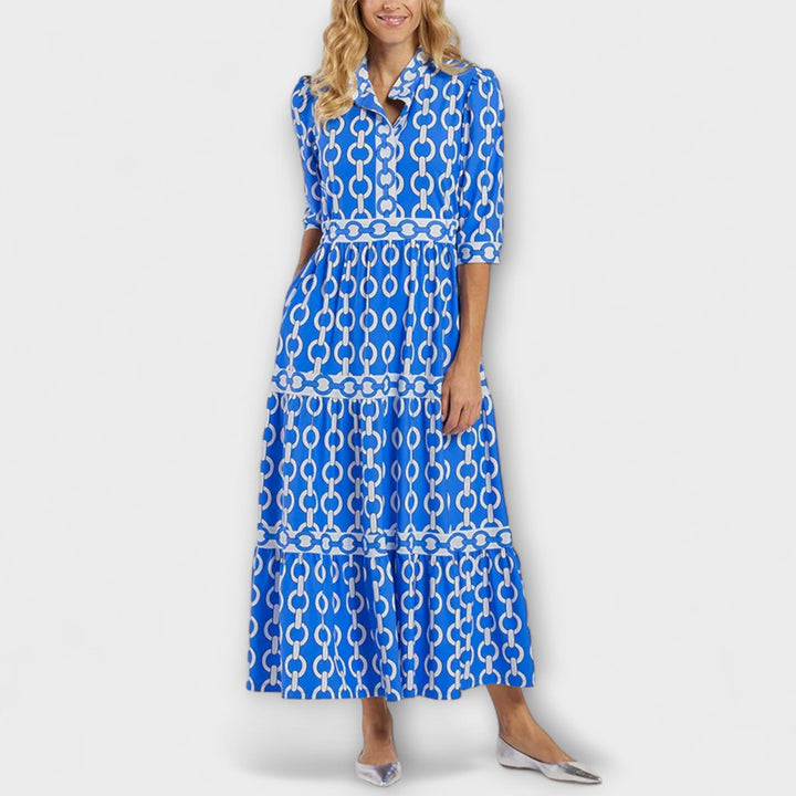 Kinga – Robe Midi avec Motif Chaîne