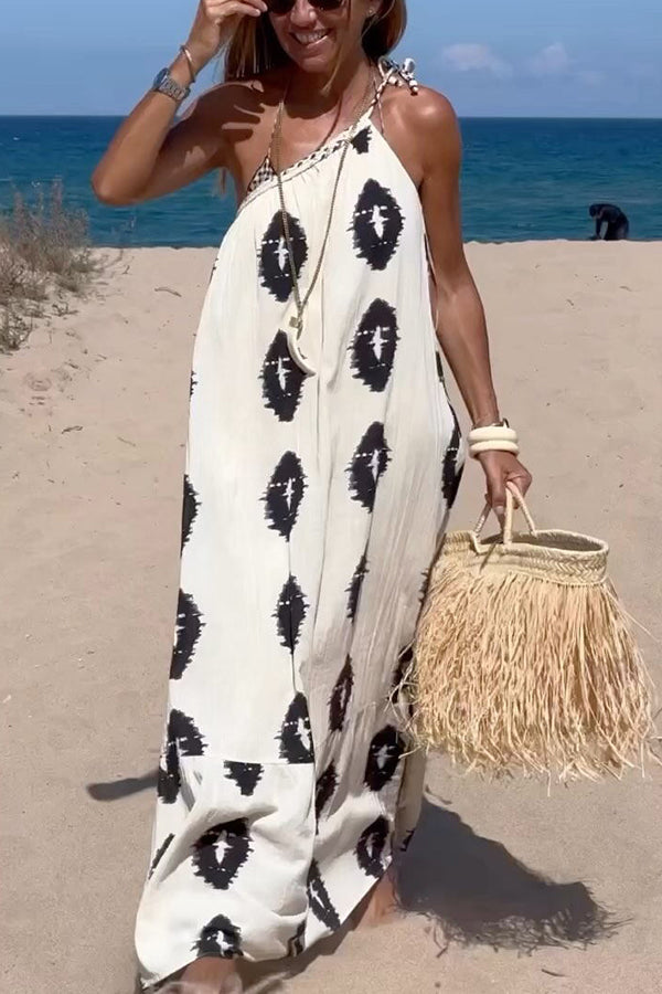 Luna – Robe Ample avec Motif Ethnique